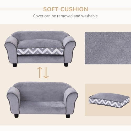 PawHut Dog & Cat Sofa Bed For XS-Sized Dogs, Cat Sofa With Soft Cushion