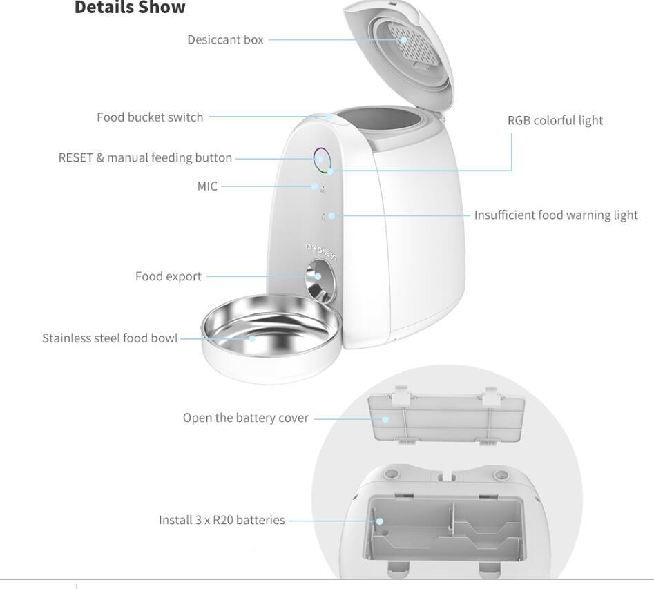 2L Smart Pet Feeder WiFi