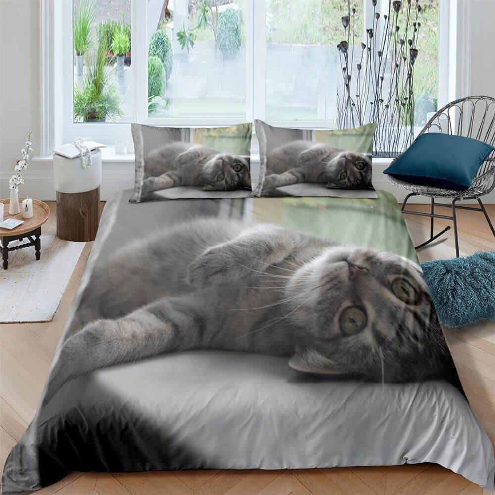 Pet Cat Pattern Bedding Down Quilt Cover