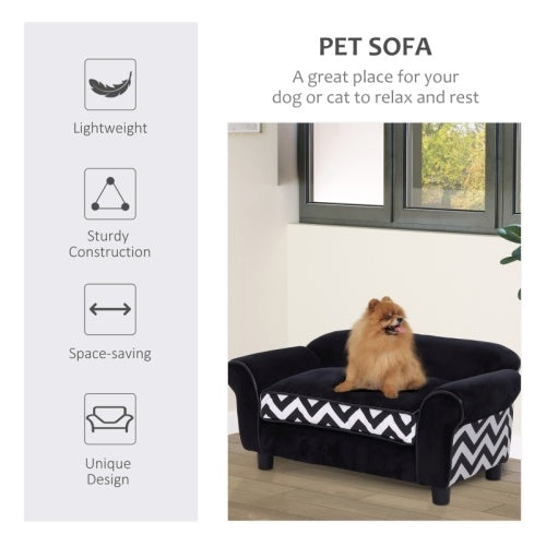PawHut Dog & Cat Sofa Bed For XS-Sized Dogs, Cat Sofa With Soft Cushion