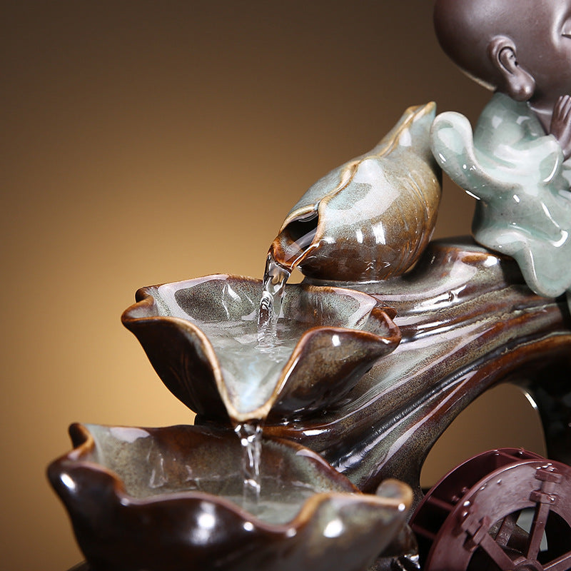 Ceramic Wealth Fountain Decor
