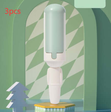 Pet hair roller set displayed in a decorative setting, highlighting three reusable lint rollers for effective fur removal.