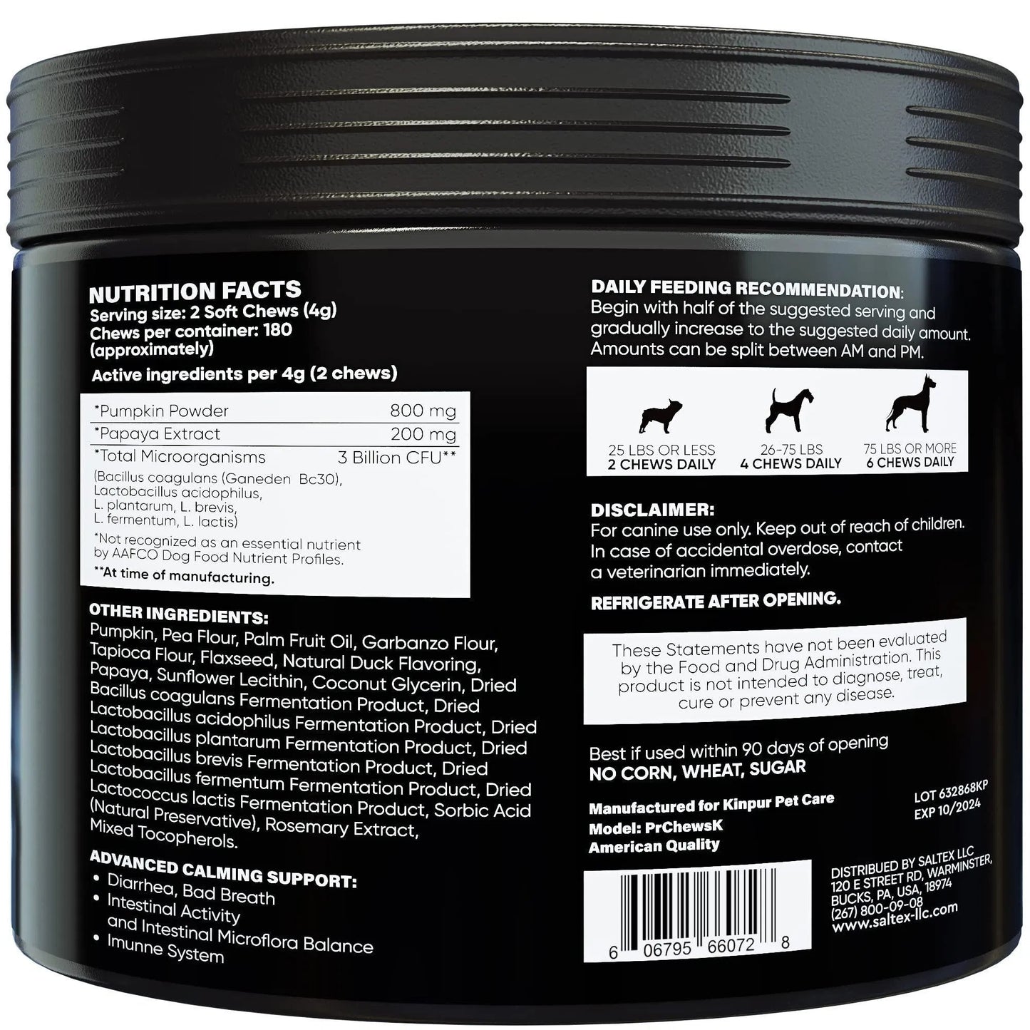 Dog Probiotics Chews 180ct