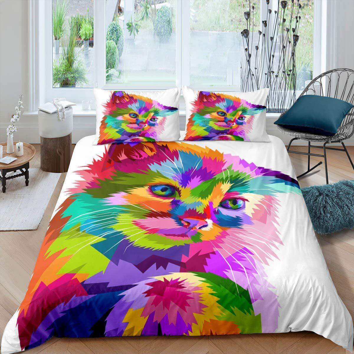 Pet Cat Pattern Bedding Down Quilt Cover