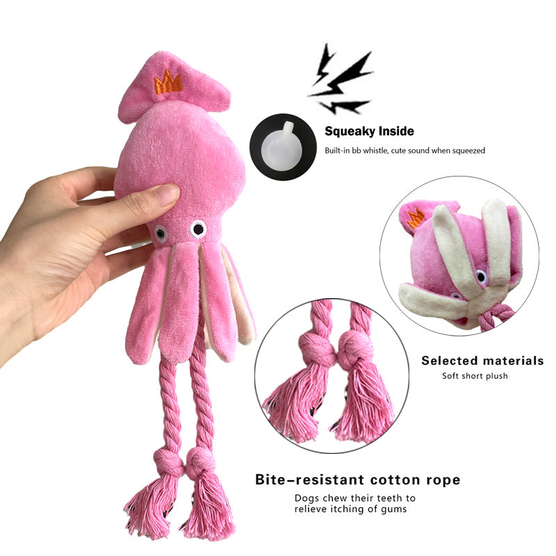 Squid Plush Squeaky Toy