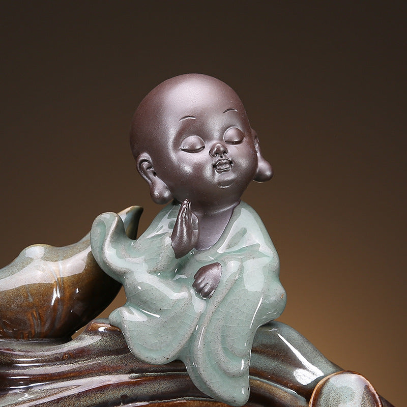 Ceramic Wealth Fountain Decor