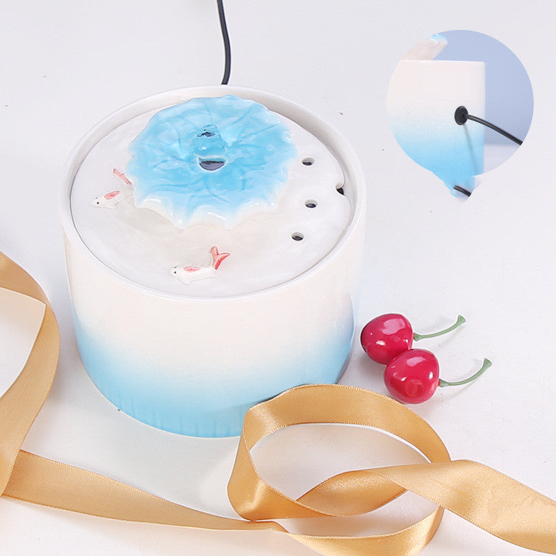 Heated Ceramic Cat Fountain