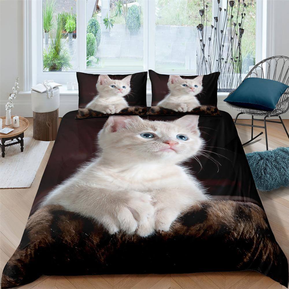 Pet Cat Pattern Bedding Down Quilt Cover