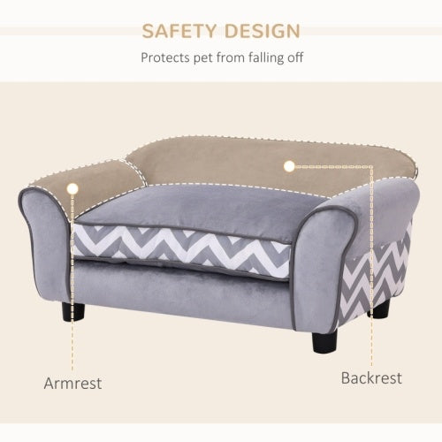 PawHut Dog & Cat Sofa Bed For XS-Sized Dogs, Cat Sofa With Soft Cushion