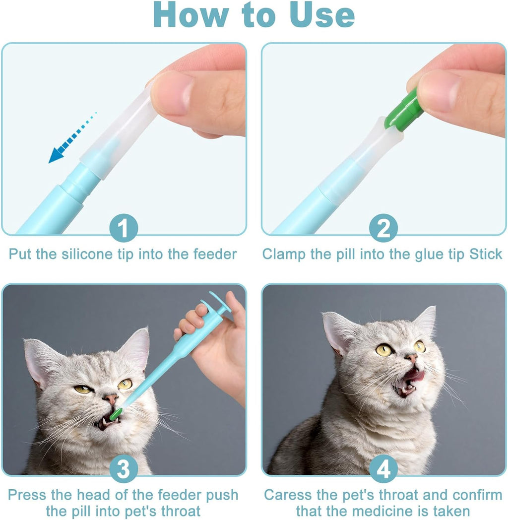 Pet Pill Dispenser Pet Piller Gun With Soft Tip And Pill Feeder For Cats, Dogs, And Small Animals - Perfect For Medication And Treats