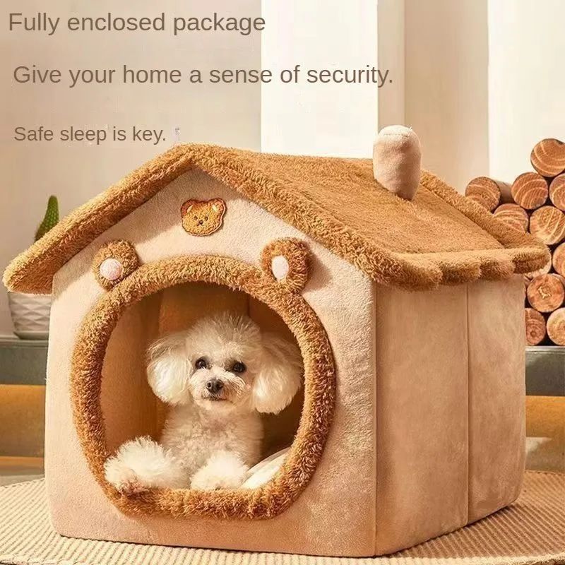 Warm Washable Pet House Soft Pet Bed