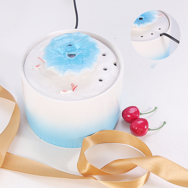 Heated Ceramic Cat Fountain